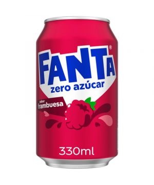 Fanta Frambuesa Zero Lata 33 Cl.