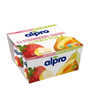 Postre Alpro Soja Mix Sabores Fr/Pl-Mlc/Pera P-4X125 Gr.