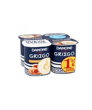 Yogur Danone Griego Caramelo P-4 X 110 Grs.
