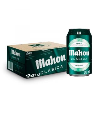 Cerveza Mahou Clasica Lata 33 Cl. Pack 12 Unds