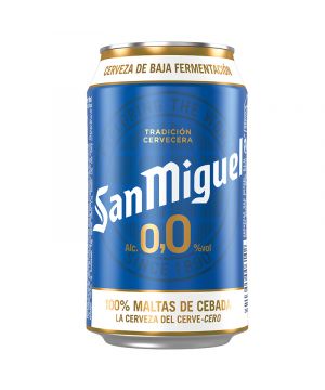 Cerveza San Miguel 0,0% Lata 33 Cl.