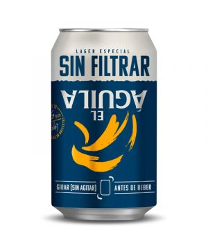 Cerveza El Aguila Sin Filtrar Lata 33 Cl.