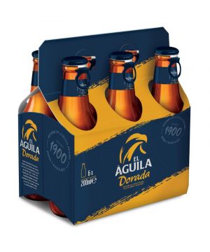 Cerveza El Aguila Dorada 20 Cl. Pack 6 Unds.