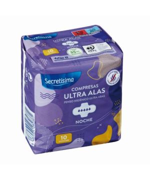 Compresa Secretisima Ultra Noche Con Alas 10 Unds