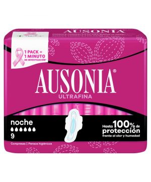 Compresa Ausonia Con Alas Noche 9 Unds