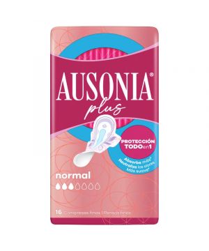 Compresa Ausonia Ultrafina Plus Normal Alas 16 Unidades