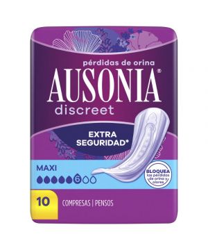 Compresa Ausonia Discreet Maxi 10 Unidades