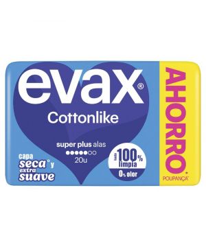 Compresa Evax Cottonlike Alas Super Plus 20 Unidades