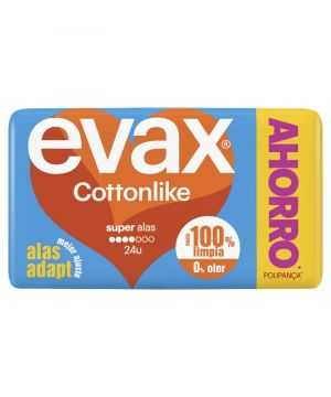 Compresa Evax Cottonlike Alas Super 24 Unidades