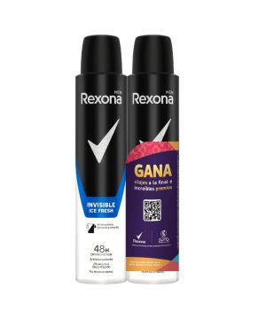 Desodorante Rexona Men Duplo Aerosol 2X200Ml Invisible Ice