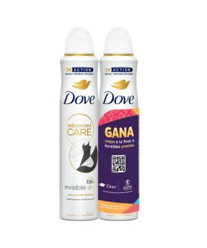 Desodorante Dove Duplo Aerosol Invisible 2X200 Ml.