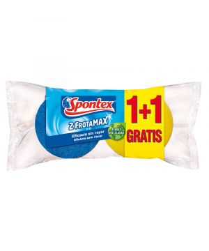 Estropajo Spontex Frotamax No Raya Con Esponja Pack 1+1 Gr.