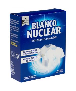 Blanqueador Ropa Blanco Nuclear Polvo 120 Grs