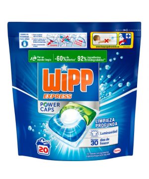Detergente Wipp Power Caps 20 Lavados.