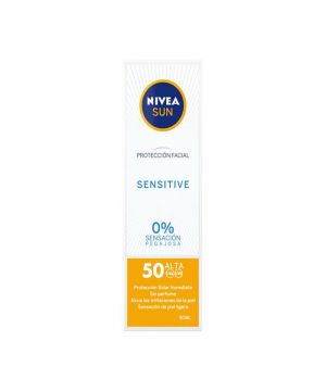 Crema Solar Nivea Facial Sensitive Fp50 50 Ml.