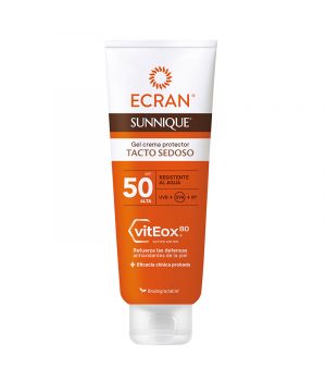Crema Ecran Sunnique Gel Sedoso Tubo F50 250 Ml