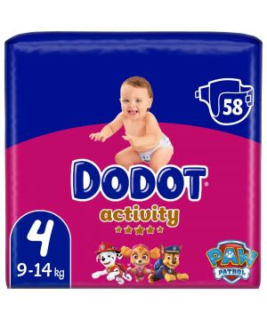 Pañal Dodot Activity T-4 (9-14 Kg) 58 Unds