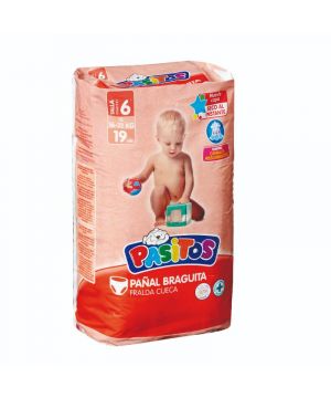 Pañal Pasitos Braguita Aprendizaje Talla 6 16-22 Kilos 19 Un
