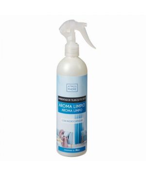 Ambientador Atmosphere Tejidos Aroma Limpio Spray 400 Ml.