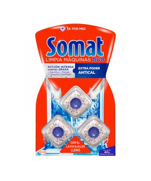 Limpiamaquinas Lavavajillas Somat Pack 3 Und.