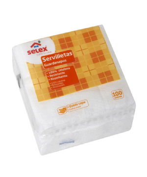 Servilleta Selex 30X30 Cm. 2 Capas 100 Unds