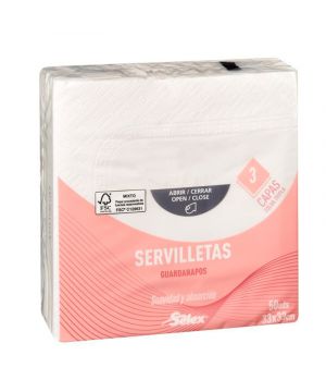 Servilleta Selex 33X33 Cm.3 Capas 50 Unds.