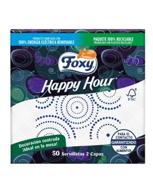 Servilleta Foxy Happy Hour 2 Capas 50 Unidades