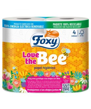 Papel Higienico Foxy Love The Bee 3 Capas 4 Rollo