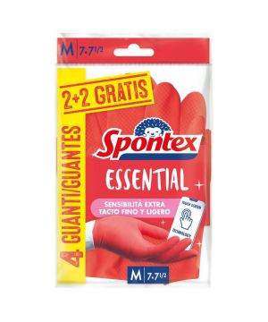 Guantes Spontex Essential T7 2 Guantes + 2 Guantes Gratis