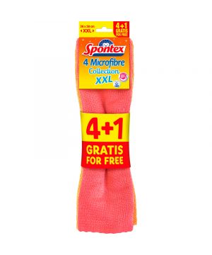 Bayeta Spontex Microfibra Xxl Pack 4 Unds + 1.