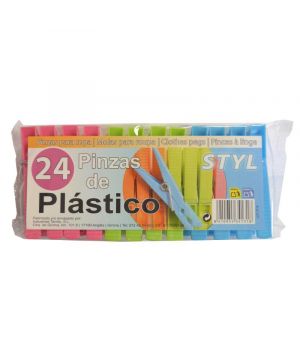 Pinzas Plastico Pack 24 Unds