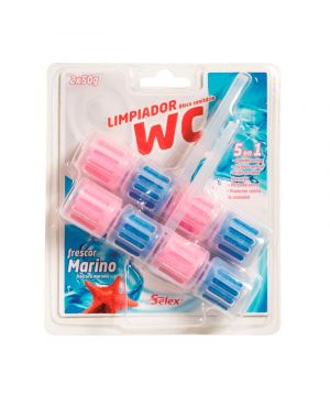 Limpiador Selex Wc 5En1 Frescor Marino 2X50Grs.