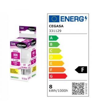Lampara Cegasa Led Esferica E14 4000K Luz Blanca
