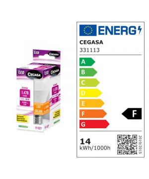 Lampara Cegasa Led Estandar 14,5W E27 2700K Luz Calida
