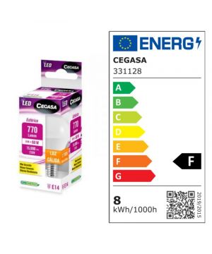 Lampara Cegasa Led Esferica E14 2700K Luz Calida